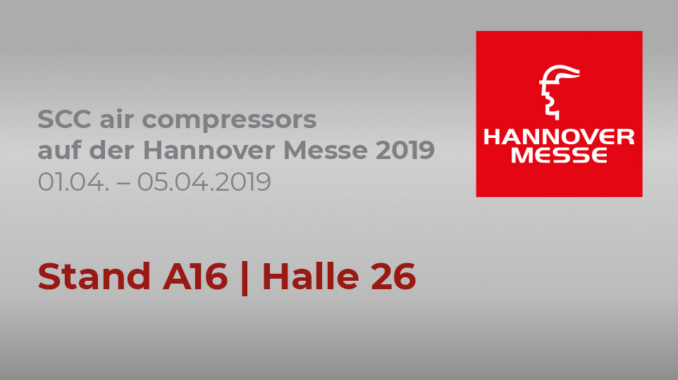 SCC aircompressors auf der Hannover Messe 2019